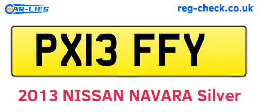 PX13FFY are the vehicle registration plates.