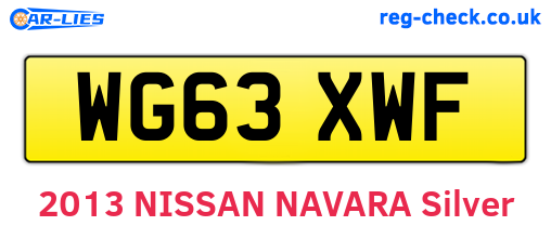 WG63XWF are the vehicle registration plates.