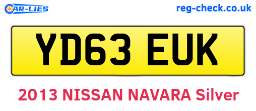 YD63EUK are the vehicle registration plates.