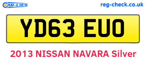 YD63EUO are the vehicle registration plates.