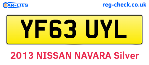 YF63UYL are the vehicle registration plates.