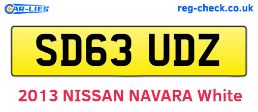 SD63UDZ are the vehicle registration plates.