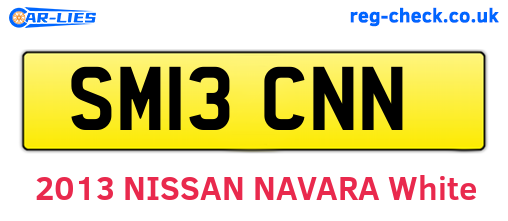 SM13CNN are the vehicle registration plates.