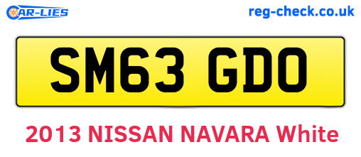 SM63GDO are the vehicle registration plates.