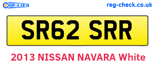 SR62SRR are the vehicle registration plates.