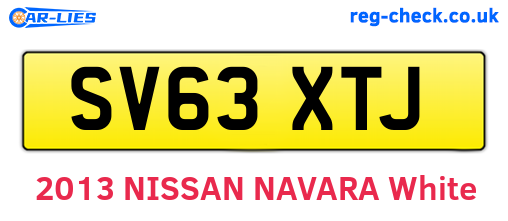 SV63XTJ are the vehicle registration plates.