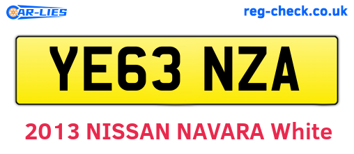 YE63NZA are the vehicle registration plates.