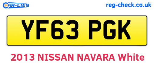 YF63PGK are the vehicle registration plates.