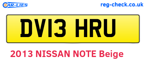 DV13HRU are the vehicle registration plates.