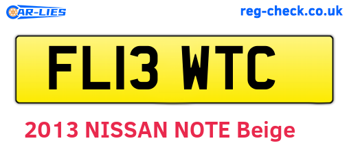 FL13WTC are the vehicle registration plates.