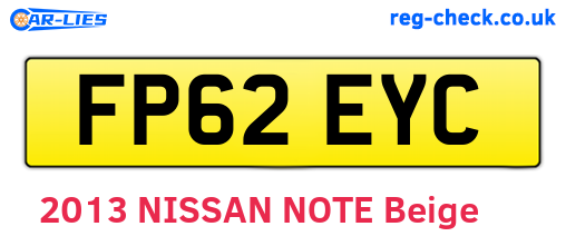 FP62EYC are the vehicle registration plates.