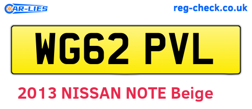 WG62PVL are the vehicle registration plates.