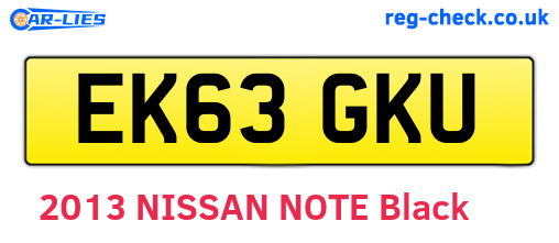 EK63GKU are the vehicle registration plates.