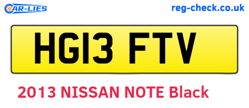 HG13FTV are the vehicle registration plates.