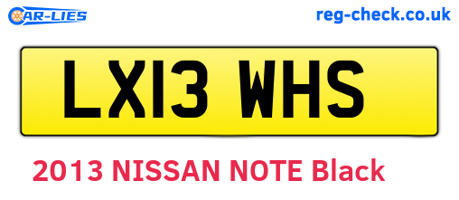 LX13WHS are the vehicle registration plates.
