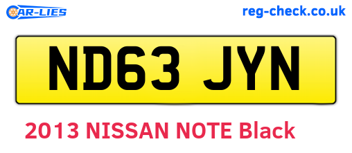 ND63JYN are the vehicle registration plates.