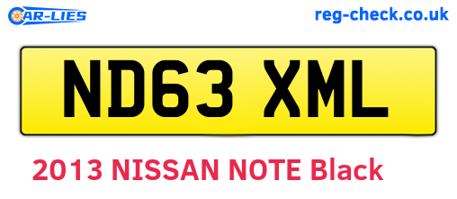 ND63XML are the vehicle registration plates.