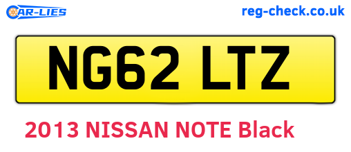 NG62LTZ are the vehicle registration plates.