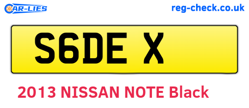S6DEX are the vehicle registration plates.
