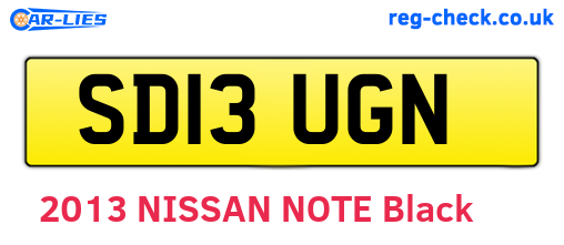 SD13UGN are the vehicle registration plates.