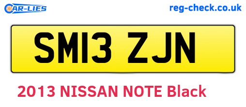SM13ZJN are the vehicle registration plates.