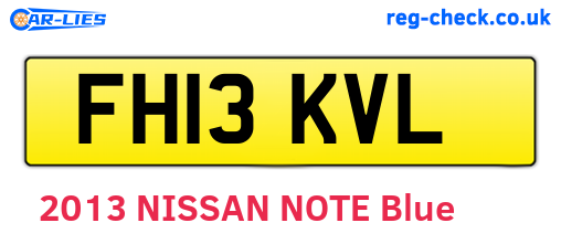 FH13KVL are the vehicle registration plates.