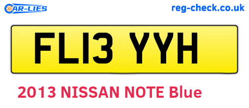 FL13YYH are the vehicle registration plates.