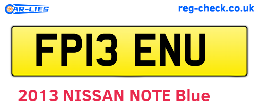 FP13ENU are the vehicle registration plates.