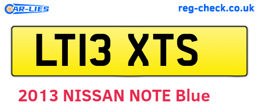 LT13XTS are the vehicle registration plates.