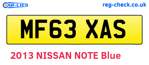 MF63XAS are the vehicle registration plates.