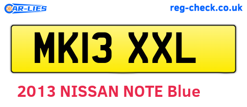 MK13XXL are the vehicle registration plates.