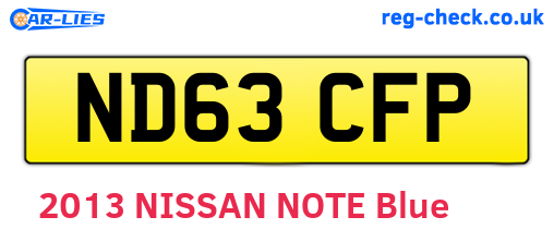ND63CFP are the vehicle registration plates.