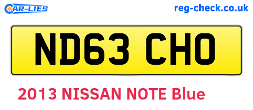 ND63CHO are the vehicle registration plates.