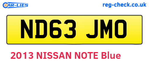 ND63JMO are the vehicle registration plates.