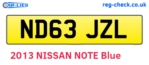 ND63JZL are the vehicle registration plates.