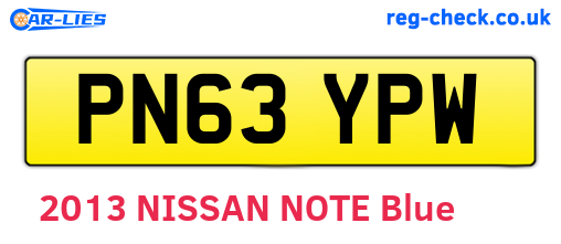 PN63YPW are the vehicle registration plates.