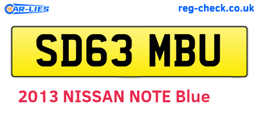 SD63MBU are the vehicle registration plates.