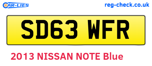 SD63WFR are the vehicle registration plates.