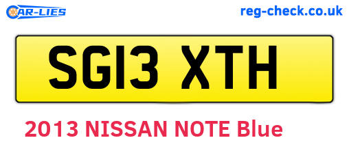 SG13XTH are the vehicle registration plates.