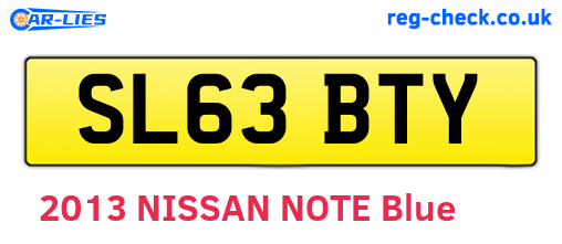 SL63BTY are the vehicle registration plates.