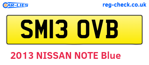 SM13OVB are the vehicle registration plates.