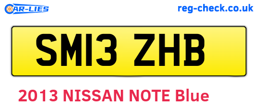 SM13ZHB are the vehicle registration plates.