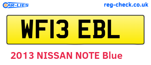 WF13EBL are the vehicle registration plates.