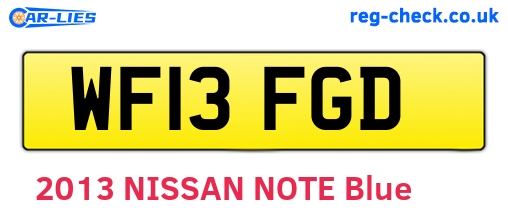 WF13FGD are the vehicle registration plates.