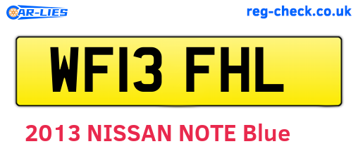 WF13FHL are the vehicle registration plates.