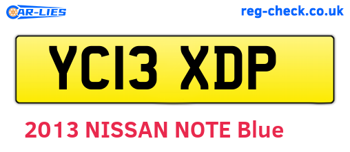YC13XDP are the vehicle registration plates.