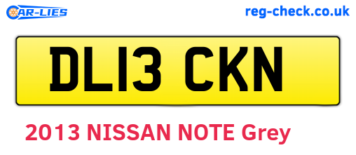 DL13CKN are the vehicle registration plates.