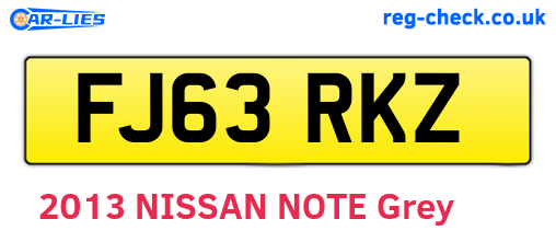 FJ63RKZ are the vehicle registration plates.