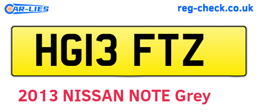 HG13FTZ are the vehicle registration plates.