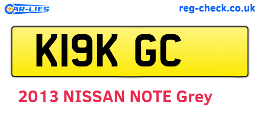 K19KGC are the vehicle registration plates.